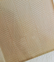 Panneaux de verre laminé à motif personnalisable avec intercouche en maille métallique, écran tissé en acier inoxydable et cuivre, découpe et pliage