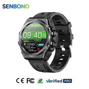 Montre connectée SENBONO Y10, écran HD 1,46 pouces, étanche IP68, notifications push, montre de sport et de fitness pour appareils iOS et Android - Product Image 1