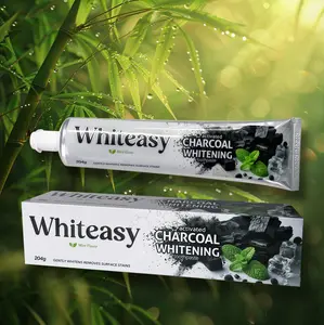 Penjualan langsung dari pabrik 204g arang bambu Mint pemutih gigi alami pasta gigi bebas fluorida bersih dasar