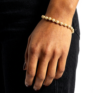 Luxury Diamond <b>Beads</b> <b>Bracelet</b> for Women 18K <b>Gold</b> Plated Stainless Steel AAA Cubic Zirconia Ball Link <b>Bracelet</b> - Product Image 1