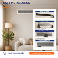 Grille d'aération en aluminium de style gothique, diffuseur de retour d'air amovible pour mur latéral, grille de plafond pour salon