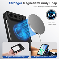 Nouvelle coque de téléphone magnétique mate en PC avec protection d'écran en verre trempé pour iPhone 18 Ultra, protection intégrale pliable
