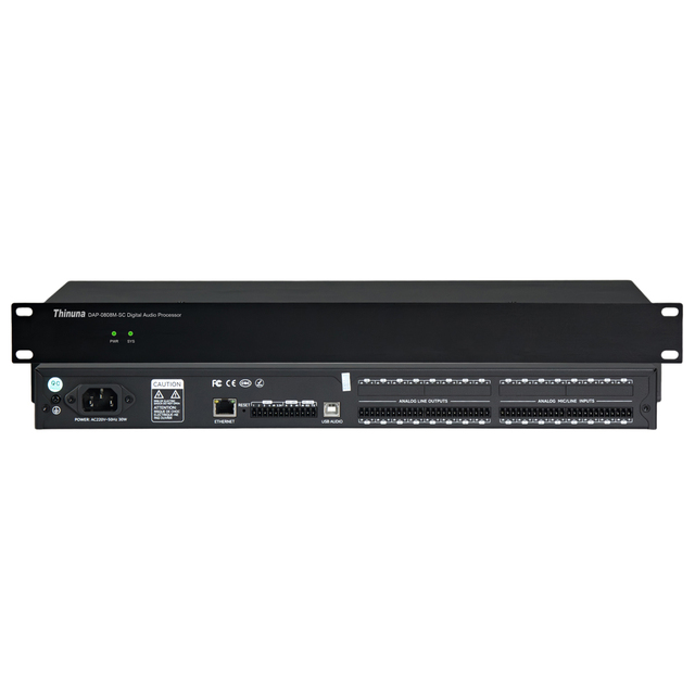 Thinuna DAP-0808M-SC Professional 8-In 8-Out DSP Digital Audio Processor & Media Matrix with SHARC DSP, AEC, AFC, ANS
