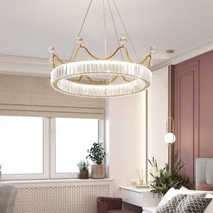 Lampadari di lusso moderno ha portato lampadario di cristallo Hotel camera da letto tavolo da pranzo luce a sospensione lampadario moderno per soggiorno - Product Image 4