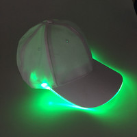 Gorras de béisbol con luz LED, diseño de gorra con logotipo personalizado directo de fábrica