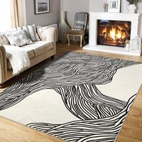 Hand Tufted Carpet In Modern Designs black & white for any size