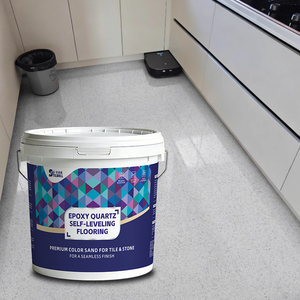 Sol en époxy coloré décoratif et durable avec effet marbre pour les zones de restauration haut de gamme - Product Image 1