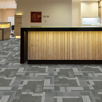 Dalles de moquette modulaires de luxe modernes, rembourrées et amovibles, 50x50 cm, pour bureau et maison