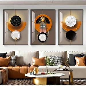 Vente en gros de peintures en porcelaine cristal personnalisées Art mural Décoration de luxe Décoration intérieure Peinture <span class=keywords><strong>sur</strong></span> <span class=keywords><strong>verre</strong></span> - Product Image 6