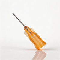Aiguille en acier inoxydable de calibre 23G, 1 pouce, à pointe arrondie, avec embout Luer Lock en plastique pour distributeur de seringues non médical