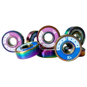 New Arrival 608 bearing Two Wheel Off Road Skateboard Parts High Mixed Color Colorful-RoseGold Abec 9 Skateboard Ball bearings