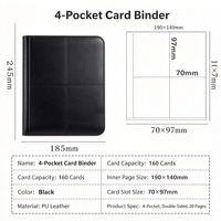 Album de cartes personnalisé à 9 pochettes avec fermeture éclair, en cuir PU imperméable, 360 pochettes pour cartes de jeu TCG