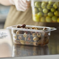 Goodman Keukenapparatuur Plastic PC Voedselbewaarbak Gastronorm GN Pan Transparant/Zwart 2.77L Aanpasbare Kleuren Hotel Buffet