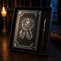 Carnet A5 en cuir PU personnalisé de haute qualité avec logo sur mesure, couverture rigide, écriture fluide, vente en gros, coffret cadeau avec stylo