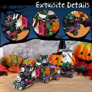 Ensemble de blocs de construction personnalisés jouets créatifs en vrac mini ensembles de blocs de construction <span class=keywords><strong>Train</strong></span> <span class=keywords><strong>fantôme</strong></span> - Product Image 5
