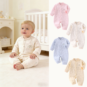 Tutina in Cotone per Neonati, Morbido Body Intero a Maniche Lunghe, Impermeabile e Traspirante con Chiusura a Bottoni, Stampa Cartoon per Bambini - Product Image 1