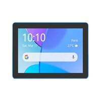 Écran tactile Android mural 10,1 pouces avec cadre lumineux RGB, PoE en option, NFC, 4G LTE, kiosque d'affichage des horaires de réunion