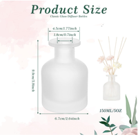 Bouteille diffuseur vide rechargeable en verre de 150 ml/5 oz, pots diffuseurs, conteneur de stockage pour aromathérapie, accessoires de parfum