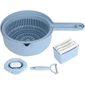 Eco-Friendly Manual <b>Vegetable</b> Chopper Potato <b>Fruit</b> Kitchen Wheat Straw Slicer Stainless Steel Custom Logo - Product Image 4