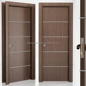 Portes en bois massif HDF de style américain, qualité supérieure, porte en mélamine insonorisée pour les portes intérieures de <span class=keywords><strong>maison</strong></span> - Product Image 5