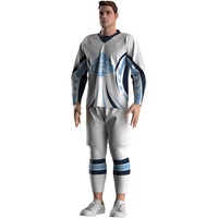 Großhandel Sublimations-Blanko-Sportbekleidung Dry-Fit Erwachsenen-Uniformmaterial Kinderbekleidung Maßgeschneidertes Eishockey-Trikot