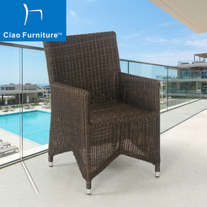Chaise de <span class=keywords><strong>terrasse</strong></span> extérieure de haute qualité pour restaurant, en rotin synthétique brun, <span class=keywords><strong>fauteuil</strong></span> de salle à manger - Product Image 1