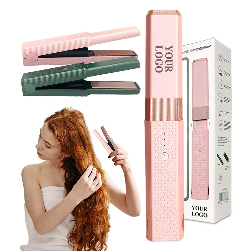 OEM ODM Schnur loses Haar Eisen Mini Haar glätter 3 Temperatur Flacheisen Hair styling Tool