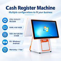 Nouvelle caisse enregistreuse POS 15,6 pouces avec écran client, terminal de point de vente électronique tout-en-un sous Windows pour les entreprises