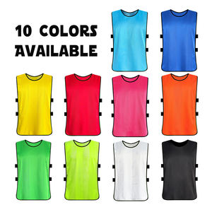 Jaring tanpa lengan Logo khusus anak cetak reversibel rompi latihan sepak bola Bibs latihan anak-anak Pinnies pelatihan sepak bola - Product Image 6