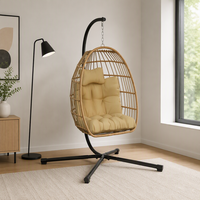 Fauteuil suspendu moderne pour jardin, chaise œuf, mobilier d'extérieur, usine OEM ODM, coton PP, chaise suspendue, chaise œuf