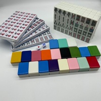 Jeu de Mahjong en mélamine personnalisé, 144 à 166 tuiles, grande table de jeu pour 4 joueurs