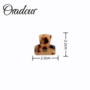 Oradour กิ๊บหนีบผมอะซิเตททำมือแบบสั่งทำกันน้ำทนทานเครื่องประดับผมทรงสี่เหลี่ยมผืนผ้าขนาดเล็กสำหรับผู้หญิง - Product Image 6