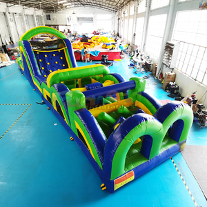 Outdoor commercial bounce house <b>inflatable</b> with slide and pool <b>inflatable</b> water obstacle course for sale - Product Image 4