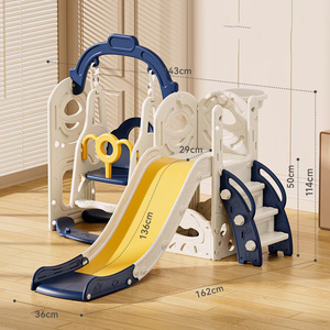 Moderno Juego de <span class=keywords><strong>Columpios</strong></span> <span class=keywords><strong>y</strong></span> Tobogán de Plástico para Niños para Interiores, Absolutamente Seguro - Product Image 1
