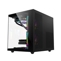 AntarcChill Mid Tower Computer PC Chassis Gaming Two Sides Tempered Glass PC Case Gamer Computer MATX Gaming Tower Cabinet