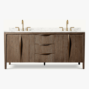 <span class=keywords><strong>Mobile</strong></span> <span class=keywords><strong>Bagno</strong></span> Doppio RH Resplendent Modern Oak, con Top in Marmo Carrara, Lavabo a 6 Ante per Villa, Grande Unità Lavabo, Arredo <span class=keywords><strong>Bagno</strong></span> di Lusso - Product Image 4