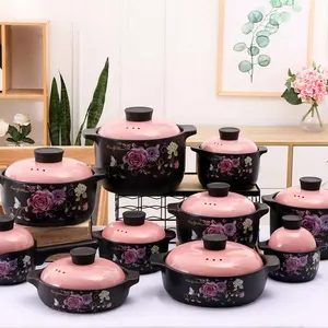 Casserole en céramique coréenne, 24 pièces, Pot à soupe ménagère en céramique conservation de la santé