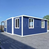 Maison préfabriquée pliable coupe-vent facile à installer, bureau conteneur extensible 20ft 30ft 40ft, cabine modulaire pour un logement pratique