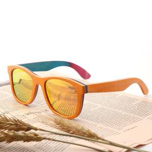 2025 gran oferta logotipo personalizado gafas de sol mujeres hombres UV400 lentes polarizadas monopatín gafas de sol de madera - Product Image 2