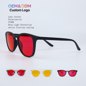 Occhiali Vintage Personalizzati Anti Luce Blu con <span class=keywords><strong>Lenti</strong></span> Rosse, Eliminano l'Affaticamento degli Occhi, per Uso Notturno, Occhiali da Sole Artigianali - Product Image 1