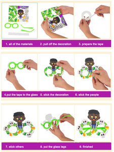 IY kit di occhiali artigianali di Halloween per bambini di età 3 + trucco - Product Image 4