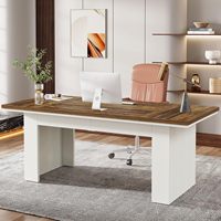 Pour Tribesigns 63 \ "bureau exécutif moderne en bois bureau grand ordinateur bureau à domicile Table d'étude