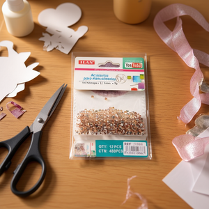 Strass Ilan 3mm Colore Champagne per Lavori Artigianali Confezione da 5g - Product Image 3