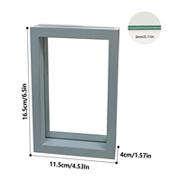 Cadre photo carré en bois MDF double face personnalisé de haute qualité pour fleurs, cadre flottant en gros