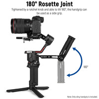 Poignée réglable NEEWER compatible avec les stabilisateurs de cardan DJI Ronin RS4 RS3 Mini RS 3 Pro RS 2 RSC 2 pour les prises de vue en bas angle
