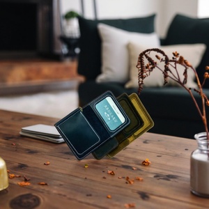 Boshiho Retro Bifold <b>Rfid</b> <b>Blocking</b> <b>Wallet</b> Stylish Simple Credit Id Card Holder Portable Pu Leather <b>Wallet</b> Pocket for Gifts - Product Image 3