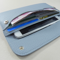 Dompet panjang kulit kustom wanita dompet ponsel kapasitas besar dompet amplop kulit pu dompet kartu ultra-tipis gratis sampel