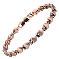 Bracelet magnétique thérapeutique pour homme en bronze rouge Cooper, style berbère, inspiré de la biologie, bracelet africain tendance
