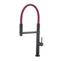 Robinet d'évier de cuisine classique moderne à une poignée Robinet d'eau chaude et froide en cuivre durable de haute qualité