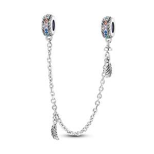 Bracelet à breloques Golden Dora - Chaîne de sécurité en argent - Pendentif - Bijoux perlés en forme de cœur - Accessoire DIY pour enfants - Product Image 3